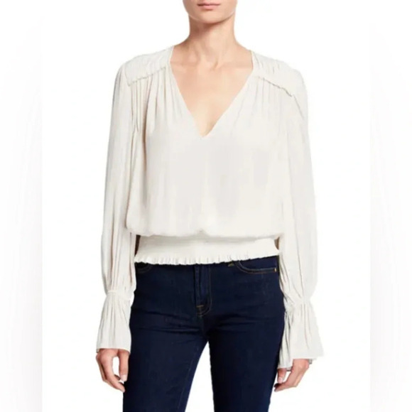 RAMY BROOK NWOT Lina Top in Bone - Picture 1 of 7